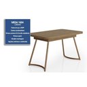 Ver imagem 7 de Mesa de Jantar Évora 1604 4 Lugares Retangular MDF 130cm Dourado Carraro