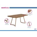 Ver imagem 4 de Mesa de Jantar Évora 1604 4 Lugares Retangular MDF 130cm Dourado Carraro