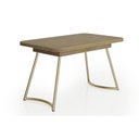Ver imagem 1 de Mesa de Jantar Évora 1604 4 Lugares Retangular MDF 130cm Dourado Carraro