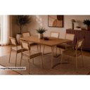 Ver imagem 5 de Mesa de Jantar Évora 1604 4 Lugares Retangular MDF 130cm Dourado Carraro