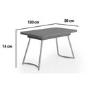 Ver imagem 2 de Mesa de Jantar Évora 1604 4 Lugares Retangular MDF 130cm Dourado Carraro