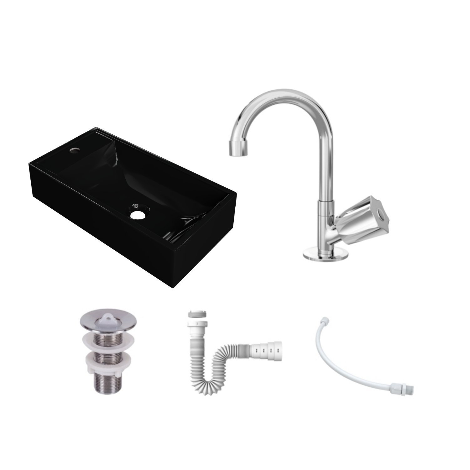 Kit Cuba Rl545 Roma com Torneira C50 e Válvula Abs com Sifão e Flexível - 3