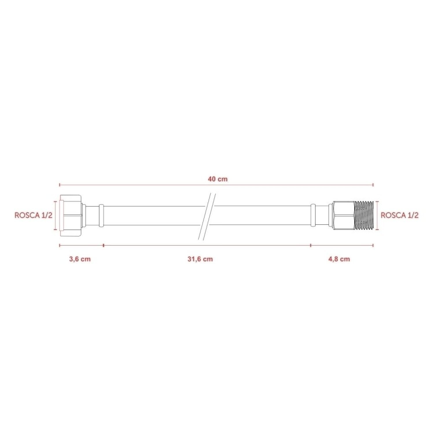 Kit Cuba Rl545 Roma com Torneira C50 e Válvula Abs com Sifão e Flexível - 9