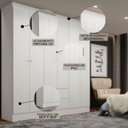 Ver imagem 5 de Guarda Roupa Casal Astro 6 Portas 2 Gavetas Branco - Thb Móveis