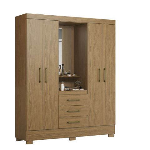 Guarda Roupa Paris 4 Portas e 3 Gavetas Aramóveis