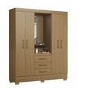 Ver imagem 1 de Guarda Roupa Paris 4 Portas e 3 Gavetas Aramóveis