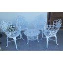 Ver imagem 2 de Conjunto de Mesa para Jardim Floral com 4 Poltronas e Mesa Baixa em Alumínio Fundido Unifer Móveis