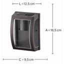Ver imagem 2 de Arandela Parede 16x12cm Marrom Oval Lente Transparente Bivolt E27 Smart Dital