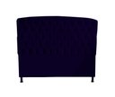 Ver imagem 2 de Kit Dubaí Cabeceira de Cama Box Casal e Recamier Baú Solteiro 90 Cm Suede Azul Marinho Eli Móveis