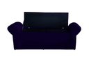 Ver imagem 3 de Kit Dubaí Cabeceira de Cama Box Casal e Recamier Baú Solteiro 90 Cm Suede Azul Marinho Eli Móveis