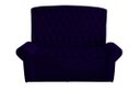 Ver imagem 1 de Kit Dubaí Cabeceira de Cama Box Casal e Recamier Baú Solteiro 90 Cm Suede Azul Marinho Eli Móveis