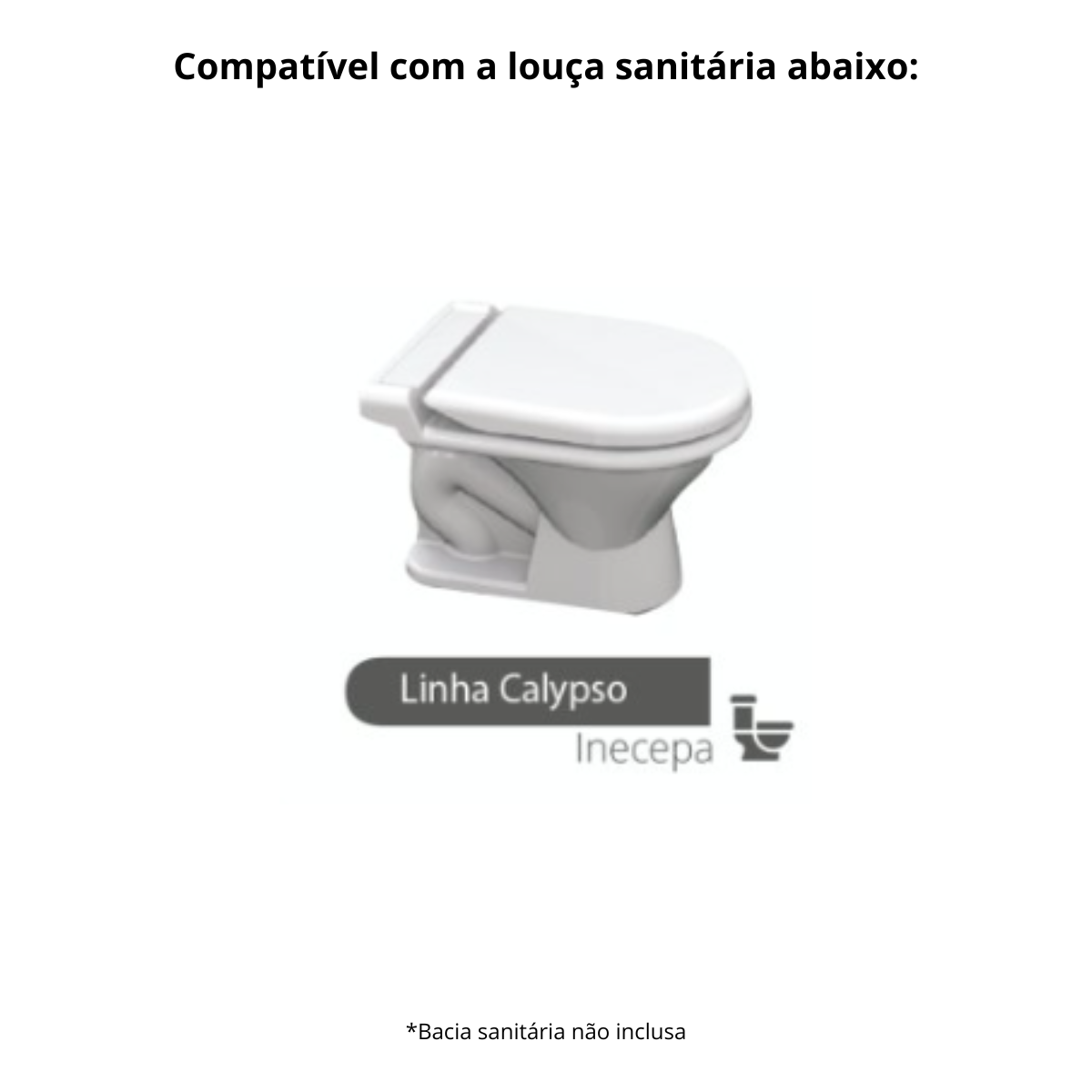 Assento Tampa para Vaso Sanitário Almofadado Compatível Calypso Preto Durín - 3