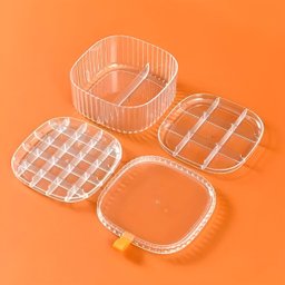 Porta Joia Caixa de Armazenamento Acrílico 3 Divisões - 4