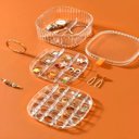 Ver imagem 2 de Porta Joia Caixa de Armazenamento Acrílico 3 Divisões