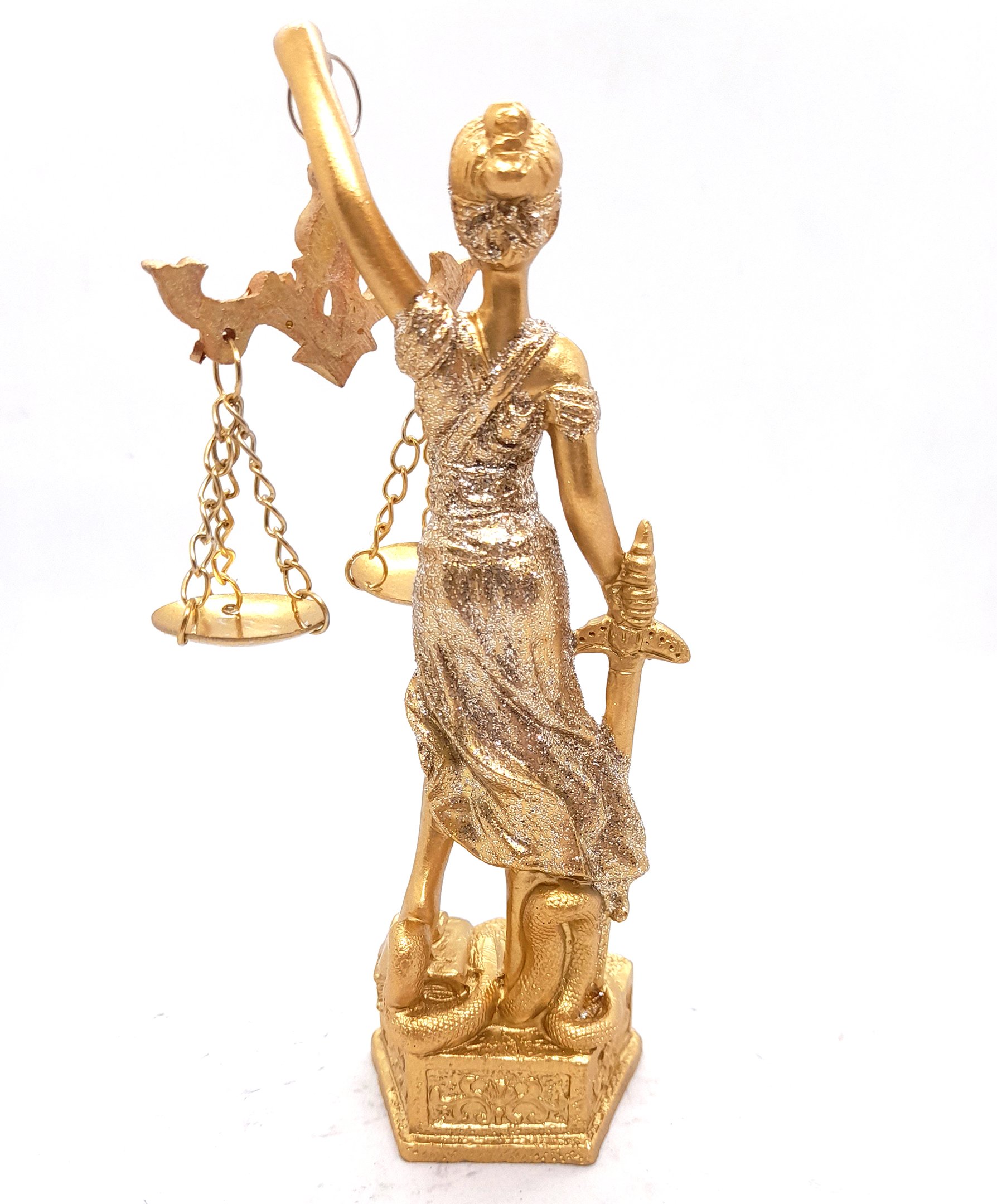 Estátua Dama Da Justiça Têmis Deusa 15cm Símbolo Do Direito - 5