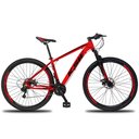 Ver imagem 1 de Bicicleta Aro 29 Ksw 27v Freio Hidráulico C-trava e K7 11-40 - Vermelho-preto - 19"