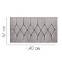 Ver imagem 2 de Painel Estofado Luxo Capitonê Istambul 140cm Casal para Cama Box Corino Cinza - Gat Magazine