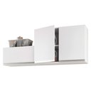 Ver imagem 1 de Kit Área de Serviço e Lavanderia com 02 Armários Aéreo 80cm 100% MDF Branco - Abmaza Lux
