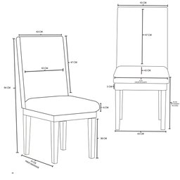 KIT 4 Cadeiras Reforçada Sala de Jantar Cozinha Luxo Linho Cor:Linho Bege - 5