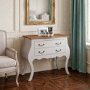 Ver imagem 2 de Cômoda Bombê Linz 2 Gavetas 81 X 89 X 40 Cm (a X L X P) - Cor Offwhite/imbuia Glazer