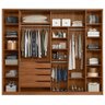 Guarda Roupa Casal Laredo Ambiente Nogueira Touch Flex com Vidro Reflecta Demóbile - 6
