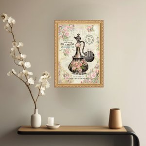 Quadro Decorativo Perfume Francês 45x34cm:moldura Branca