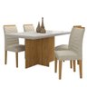 Mesa com 4 Cadeiras Duda 1,36 Cin/off White/bege - Móveis Arapongas Cinamomo/off White/bege 03 - 1
