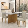 Mesa com 4 Cadeiras Duda 1,36 Cin/off White/bege - Móveis Arapongas Cinamomo/off White/bege 03 - 2