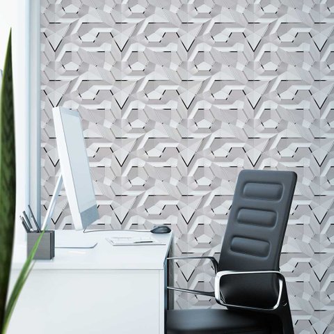 Papel de Parede 3d - Geométrico 3d 22 Arte Destaque 1,50 Metros