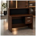Ver imagem 1 de Balcão de Atendimento 1.35x1,13x0,60m - c/ Gavetas - Workstart - Marsala/Preto - 63084