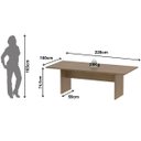 Ver imagem 3 de Mesa de Reunião para Escritório 8 Lugares Amêndoa
