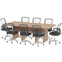 Ver imagem 4 de Mesa de Reunião para Escritório 8 Lugares Amêndoa