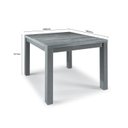 Ver imagem 2 de Mesa Rústica de Jantar 4 Lugares 100cm x 100cm - Cinza