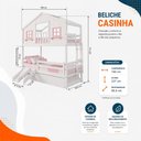 Ver imagem 4 de Treliche Casinha Dos Sonhos com Varanda Kit Escorregador e Grade Proteção Madeira Maciça Branco