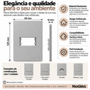 Ver imagem 5 de Placa com Suporte 4x2 1 Posto Infiniti Plus Níquel Margirius Cor:Níquel