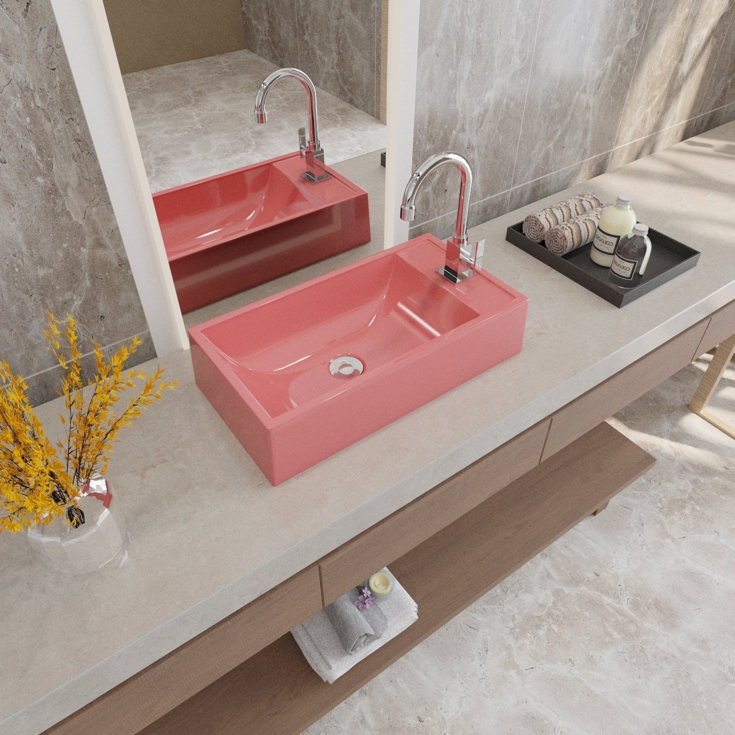 Kit Cuba Rl545 Roma com Torneira Luxo e Válvula Botão com Sifão e Flexível - 1