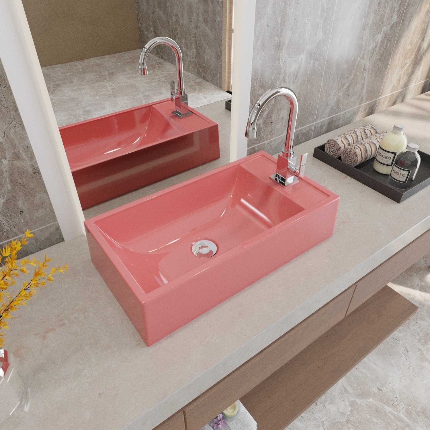 Kit Cuba Rl545 Roma com Torneira Luxo e Válvula Botão com Sifão e Flexível - 10