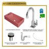 Kit Cuba Rl545 Roma com Torneira Luxo e Válvula Botão com Sifão e Flexível - 9