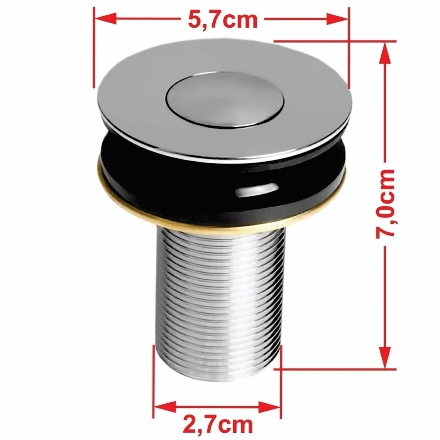 Kit Cuba Rl545 Roma com Torneira Luxo e Válvula Botão com Sifão e Flexível - 6