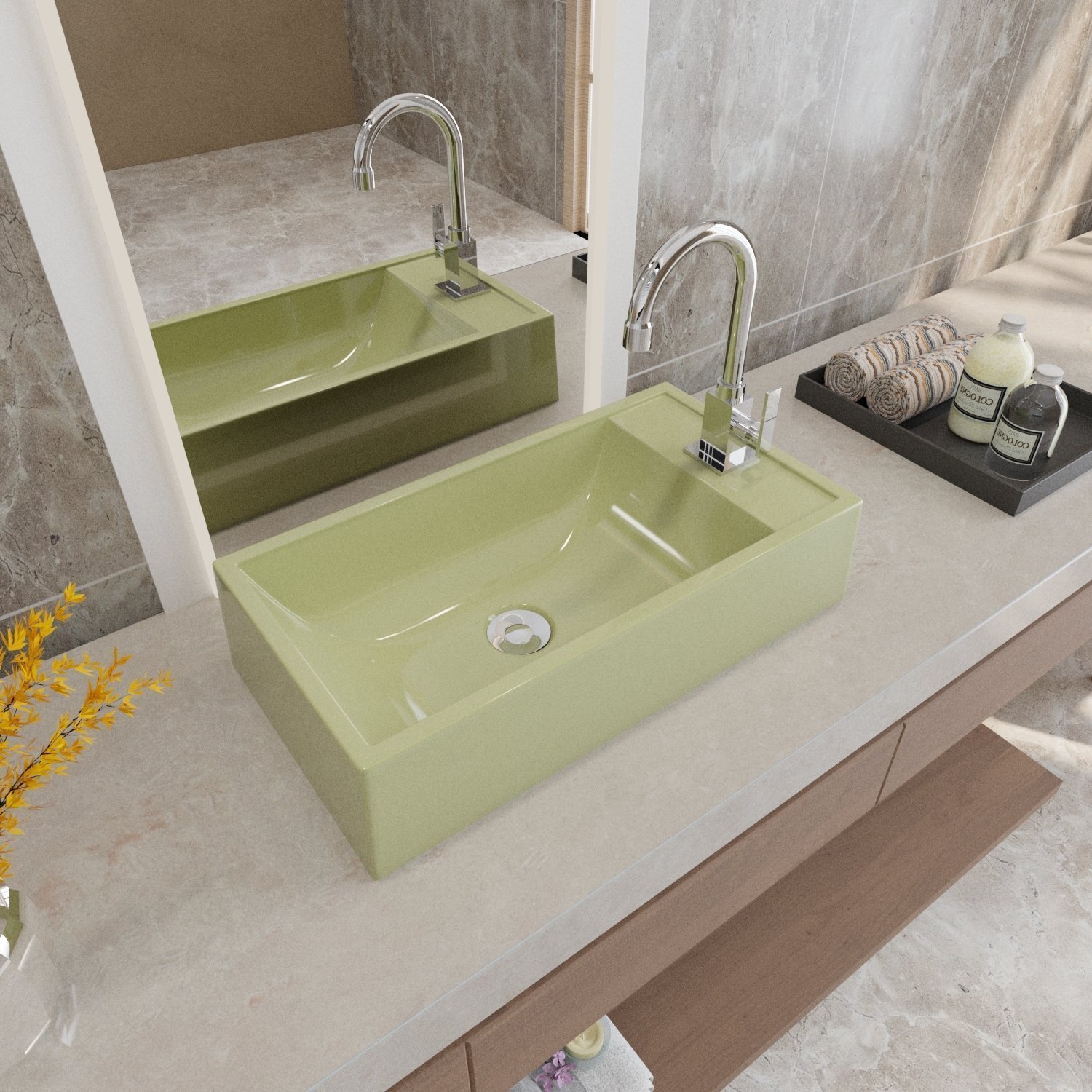 Kit Cuba Rl545 Roma com Torneira Luxo e Válvula Botão com Sifão e Flexível - 10
