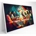 Ver imagem 4 de Quadro Jesus Cristo e a Última Ceia Decor&quadros Div017 90x60 Cm Vidro Acrílico
