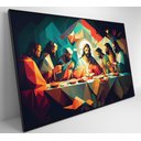Ver imagem 2 de Quadro Jesus Cristo e a Última Ceia Decor&quadros Div017 90x60 Cm Vidro Acrílico