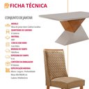 Ver imagem 7 de Mesa de Jantar Aster 180cm Tampo MDF Vidro Canto Copo com 6 Cadeiras Carolina