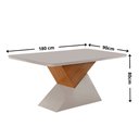 Ver imagem 4 de Mesa de Jantar Aster 180cm Tampo MDF Vidro Canto Copo com 6 Cadeiras Carolina