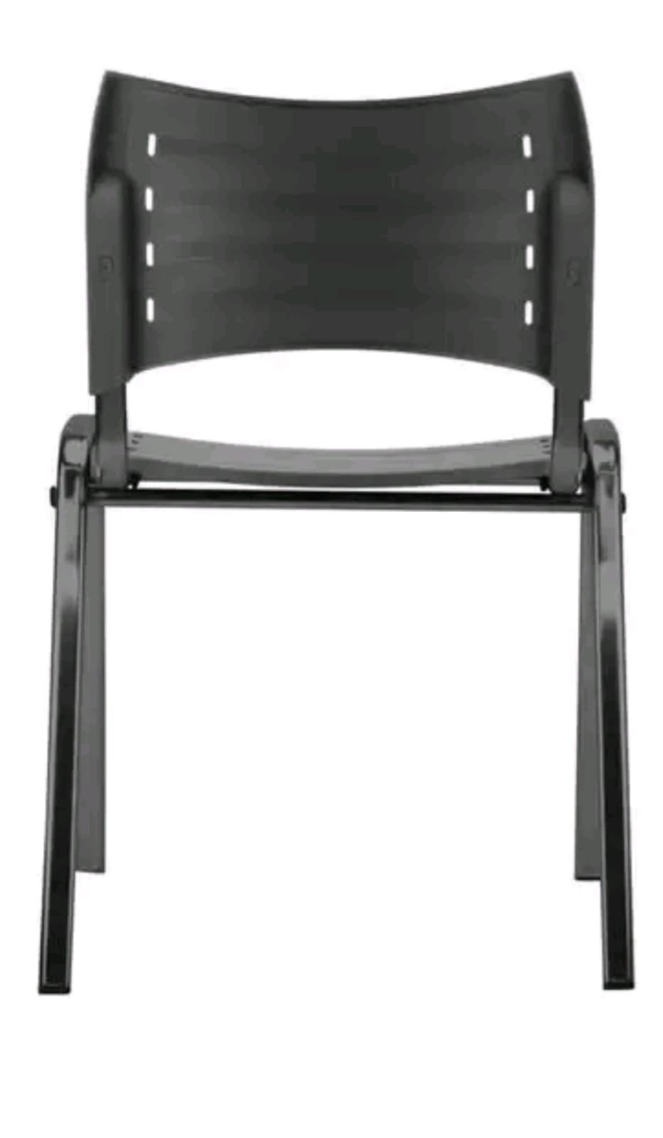 Cadeira Prisma Iso Fixa Preta pra Igreja Recpçao Sala de Espera Preto Plastica - 1