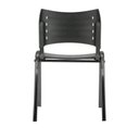 Ver imagem 1 de Cadeira Prisma Iso Fixa Preta pra Igreja Recpçao Sala de Espera Preto Plastica