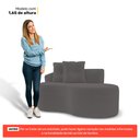Ver imagem 5 de Kit 02 Sofás Orgânicos Living Bob 145cm 02 Lugares com 02 Almofadas Bouclê Cinza Escuro - Desk Desig