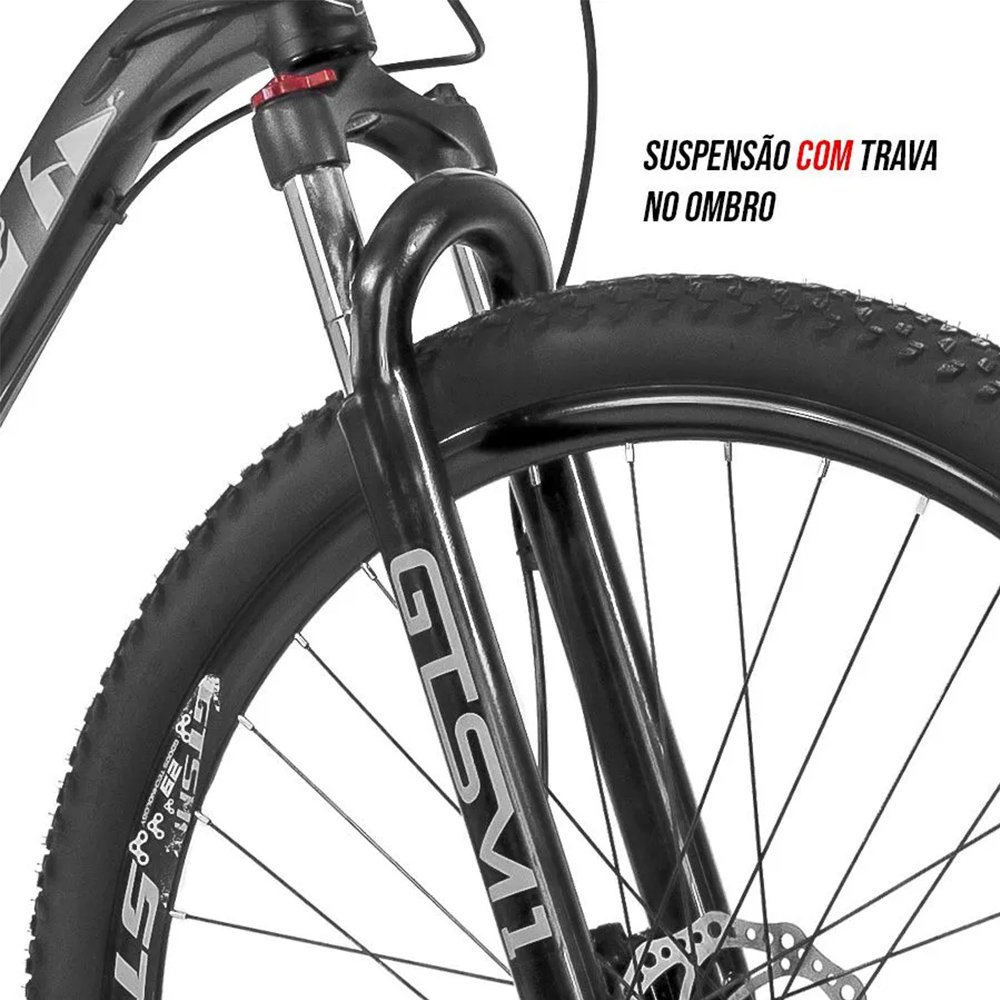 Bicicleta Gtsm1 aro 29 Freio Hidráulico 24 Marchas Suspensão com Trava MX8 | I-vtec SX - 17 - Preto  - 4