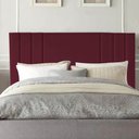 Ver imagem 1 de Cabeceira Estofada Grécia 100CM Solteiro Suede Bordo - D A DECOR