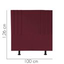 Ver imagem 3 de Cabeceira Estofada Grécia 100CM Solteiro Suede Bordo - D A DECOR